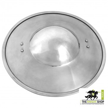 12" Polished Steel Buckler - 16 gauge