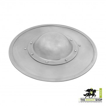 11" Polished Medieval Buckler - 14 gauge