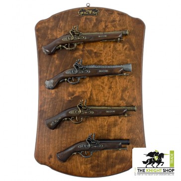 Display Plaque With 4 Pistols