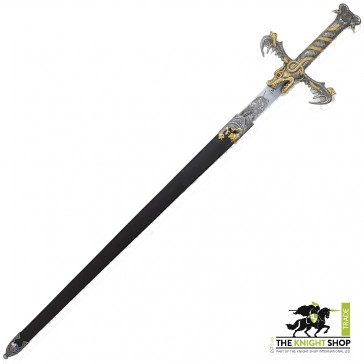 Ornamental Barbarian Sword with Scabbard