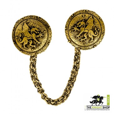 Order of the Dragon Cloak Clasp - Antique Brass