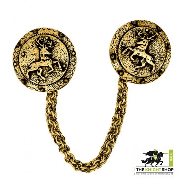Order of the Stag Cloak Clasp - Antique Brass