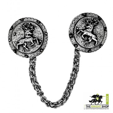 Order of the Stag Cloak Clasp - Antique Silver