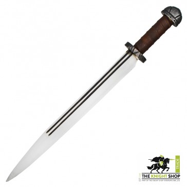 Viking Long Seax with Leather Grip