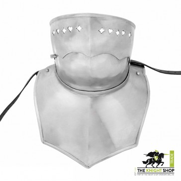 Black Knight Gorget with Foldable Bevor