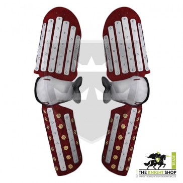 14th Century Reinforced Leather Arm Armour - Red