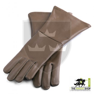 size 9 brown Historical Gloves