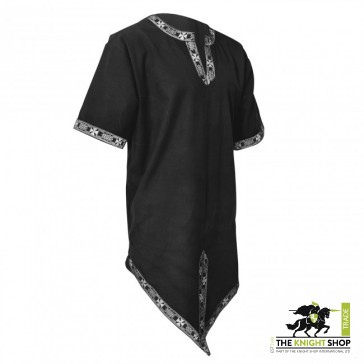 Medieval Tunic Half Sleeves Black Small