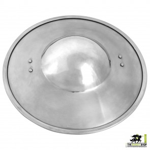 12" Polished Steel Buckler - 16 gauge