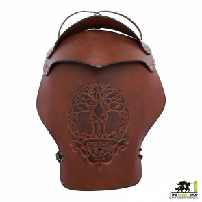 Tree of Life Leather Pauldron - Brown