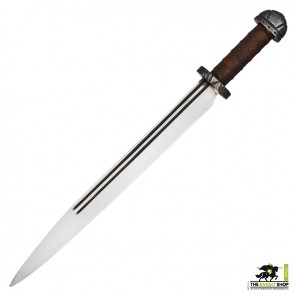 Viking Long Seax with Leather Grip