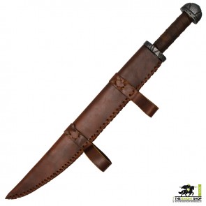 Viking Long Seax with Leather Grip