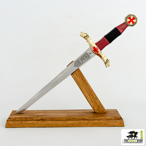 Slanted Magnetic Dagger Stand - Oak