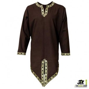 Medieval Tunic Full Sleeves Brown Small