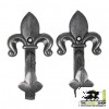 Small Fleur de Lis Pistol Holder - Silver