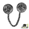 Order of the Dragon Cloak Clasp - Antique Silver 