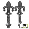 Fleur de Lys Pistol Holder - Silver