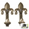 Small Fleur de Lis Pistol Holder - Brass