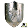 Silver Rampant Lion Shield
