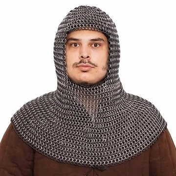 Chainmail Coif - Aluminium - Butted 